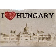 HŰTŐMÁGNES KERÁMIA PARLAMENT, I LOVE HUNGARY 5*7CM