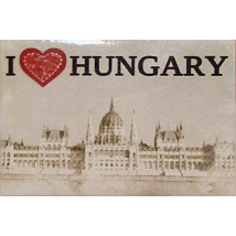 HŰTŐMÁGNES KERÁMIA PARLAMENT, I LOVE HUNGARY 5*7CM