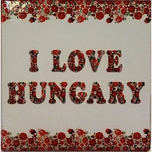 HŰTŐMÁGNES KERÁMIA I LOVE HUNGARY+MATYÓS 7,5*7,5CM