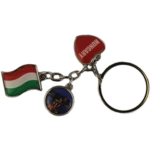 KULCSTARTÓ FÉM ZÁSZLÓ+KÖR+SZÍV LÁNCHÍD ÉJSZAKA 723560