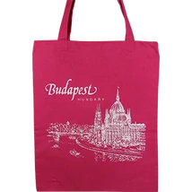 VÁSZONTÁSKA SZINES ALAPON BUDAPEST,PARLAMENT, Pink