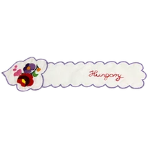 KÖNYVJELZŐ HÍMZETT KALOCSAI Hungary felirattal, lila