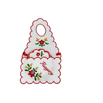 ÜVEGKÖTÉNY+ALÁTÉT HÍMZETT Hungary felirattal, piros, csomagolt