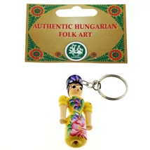 KULCSTARTÓ FA LÁNY sárga, csomagolt