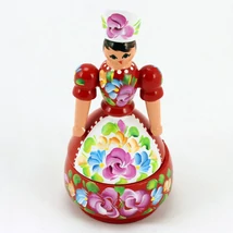 DOBOZOS BABA CS.Budapest felirattal, piros, csomagolt