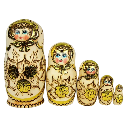 MATRIOSKA BABA NATÚR KICSI FESTETT 5 DB-OS-A