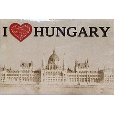 HŰTŐMÁGNES KERÁMIA PARLAMENT, I LOVE HUNGARY 5*7CM