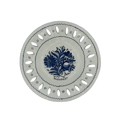 KÉKFESTŐS TÁNYÉR RÁCSOS