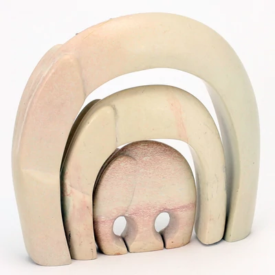 AFRIKAKŐ ELEFÁNT SET 15CM/3 AF