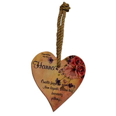 SZÍVECSKE FA, SZEZONÁLIS  DEKORÁCIÓVAL női nevek